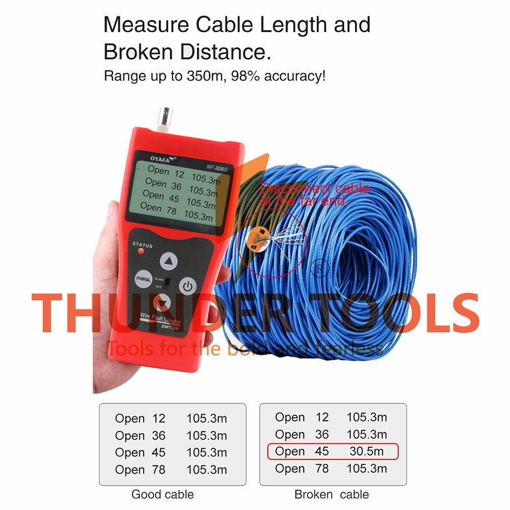 Thunder Tools NOYAFA Multi-functional LCD Network Cable Tester High