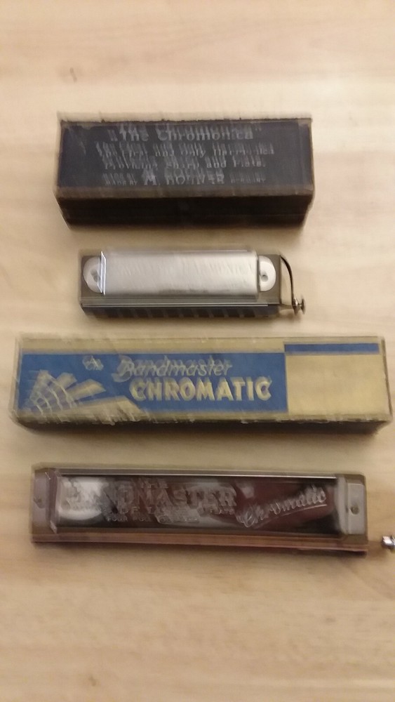 Antique Chromatic Harmonicas Project AS IS