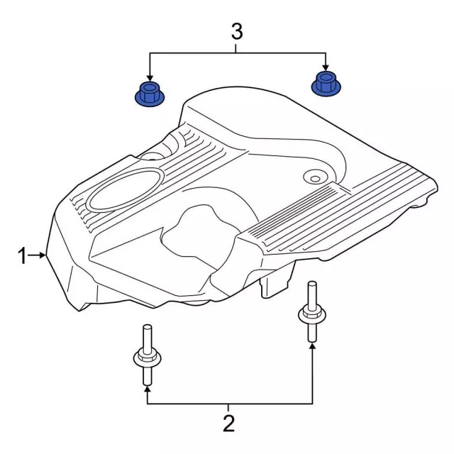Genuine Ford Engine Cover Nut W520201-S450B