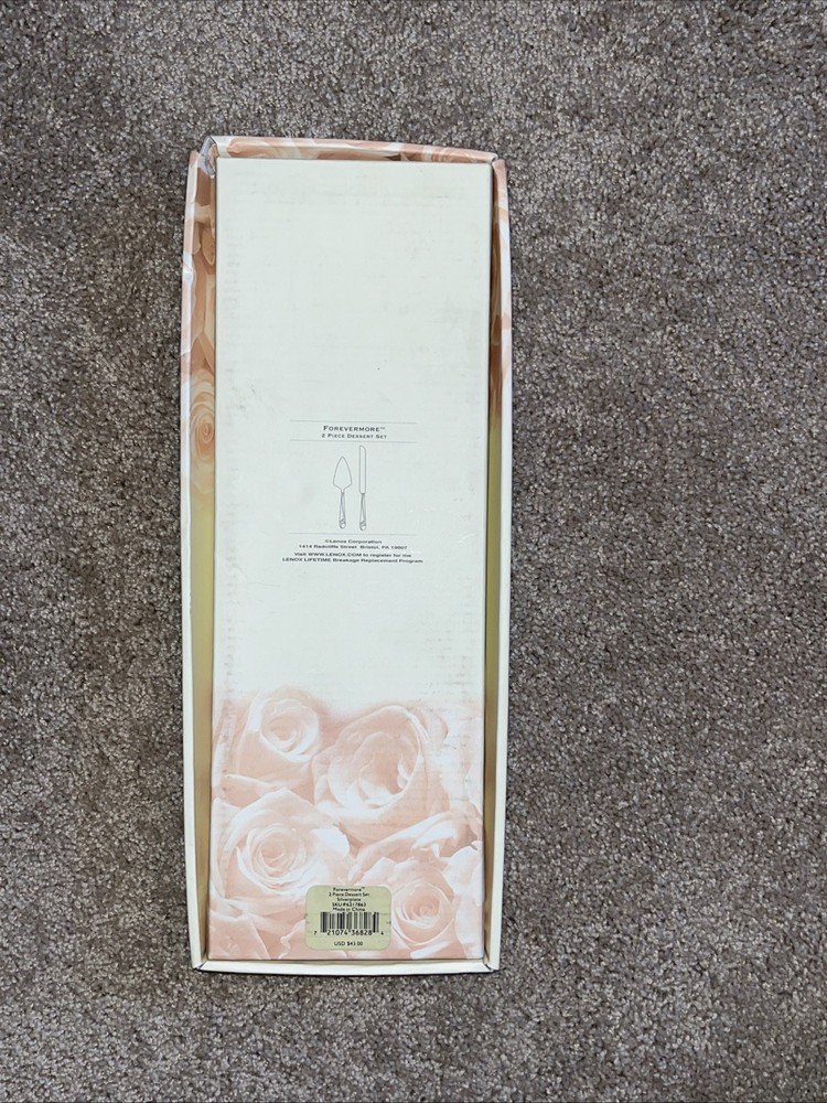 Lenox Wedding Forevermore Cake Serving Set Stainless With Box