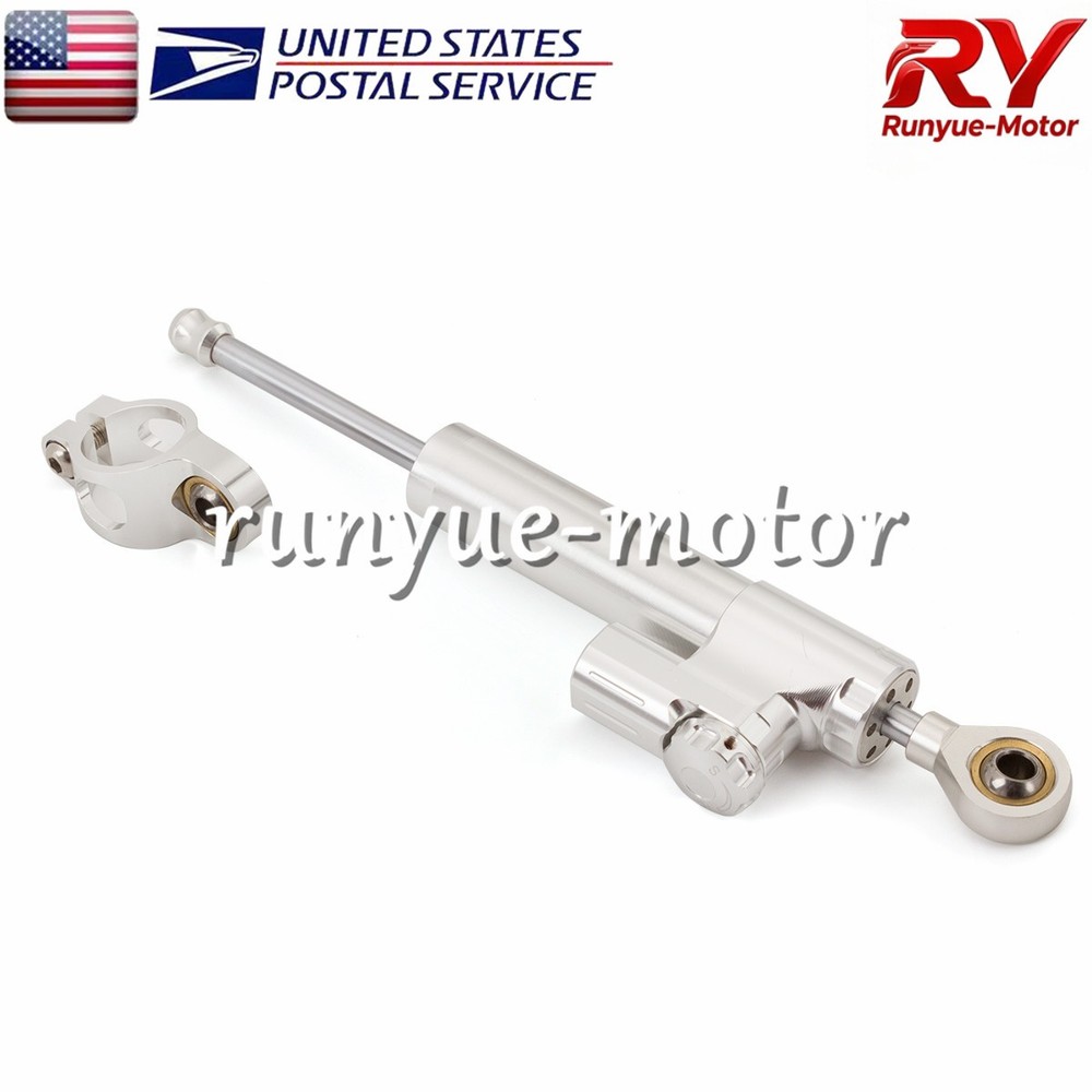 FXCNC Adjustable Steering Damper Stabilizer Linear Control Universal Aluminum