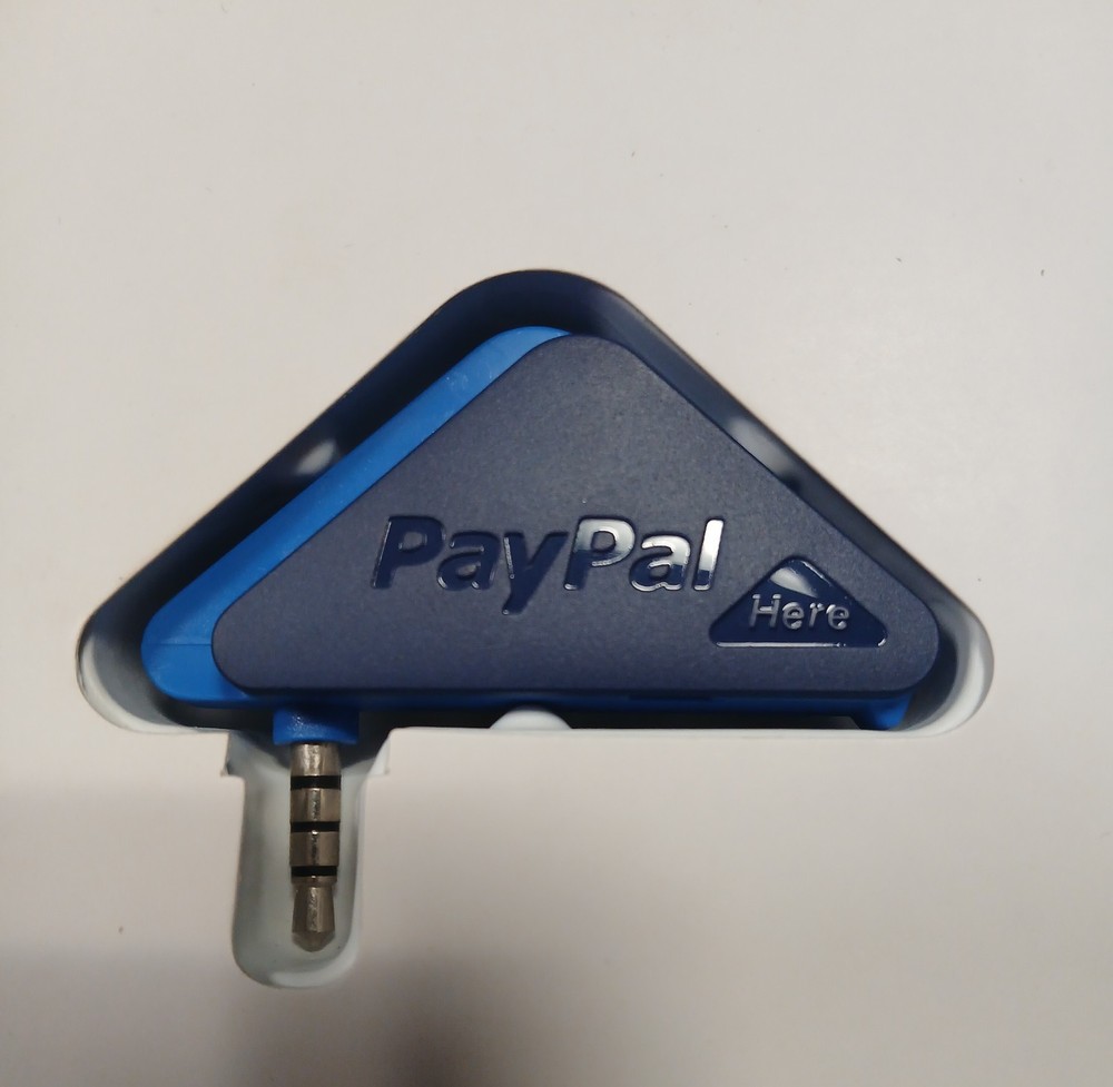PayPal Here Triangular Aux Port Headphone Jack Credit Card Reader Original Box