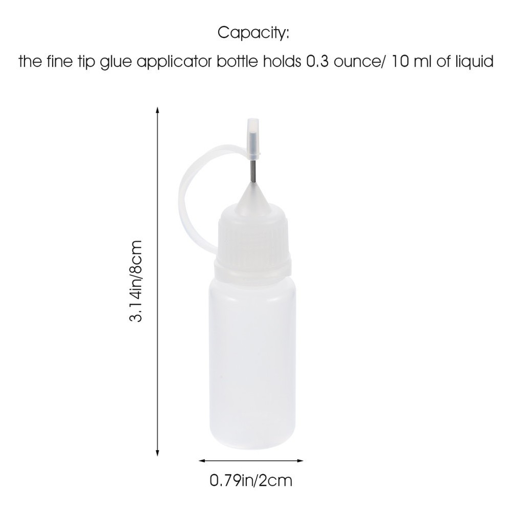 10 Pcs Squeeze Bottle Applicator Glue Precision Nozzle with Crafts