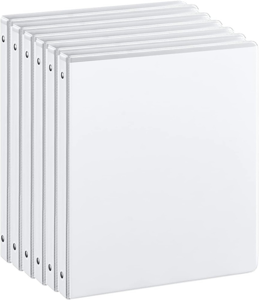 1/2-Inch 3 Ring Binders with 2 Interior Pockets, Basic 0.5'' Binders Holds 10...