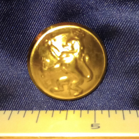 WW2 Dutch Army Uniform Button With Climbing Lion