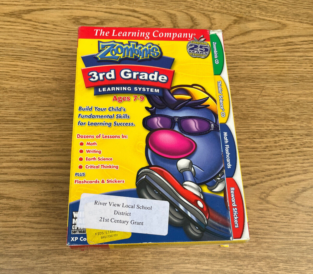 Zoombinis 3rd Grade (Ages 7-9) Learning Set (Math Flashcards, Science, Stickers)