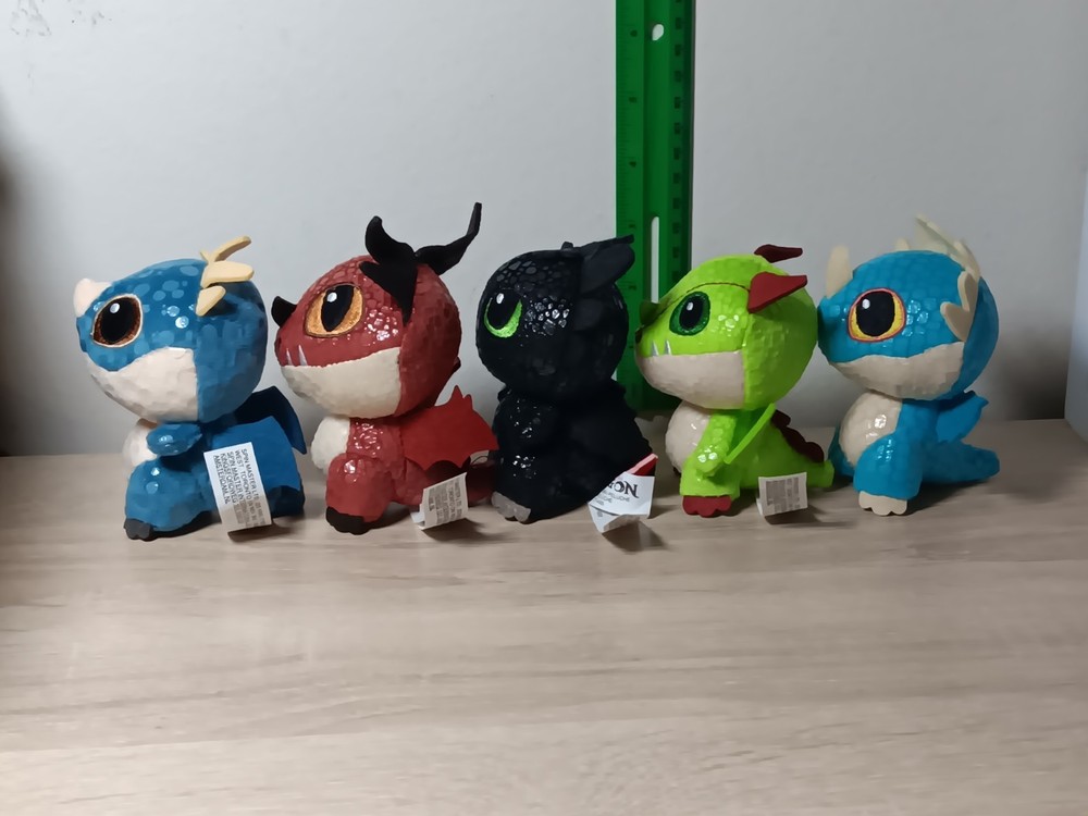 *FREE SHIP* 5 PACK SET How to Train Your Dragon MINI 3" Plush Terror Nightmare