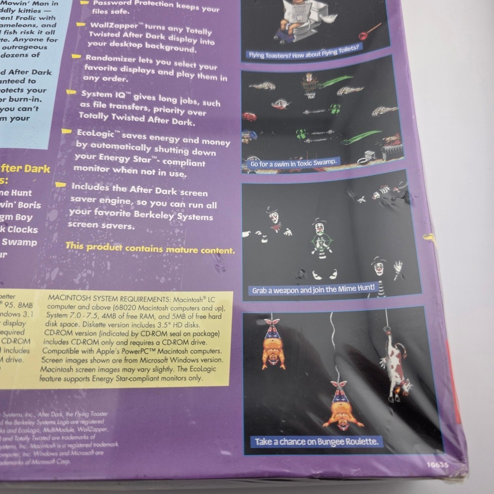 Berkeley Systems Totally Twisted After Dark Screen Saver Mac CD-ROM Sealed Warp