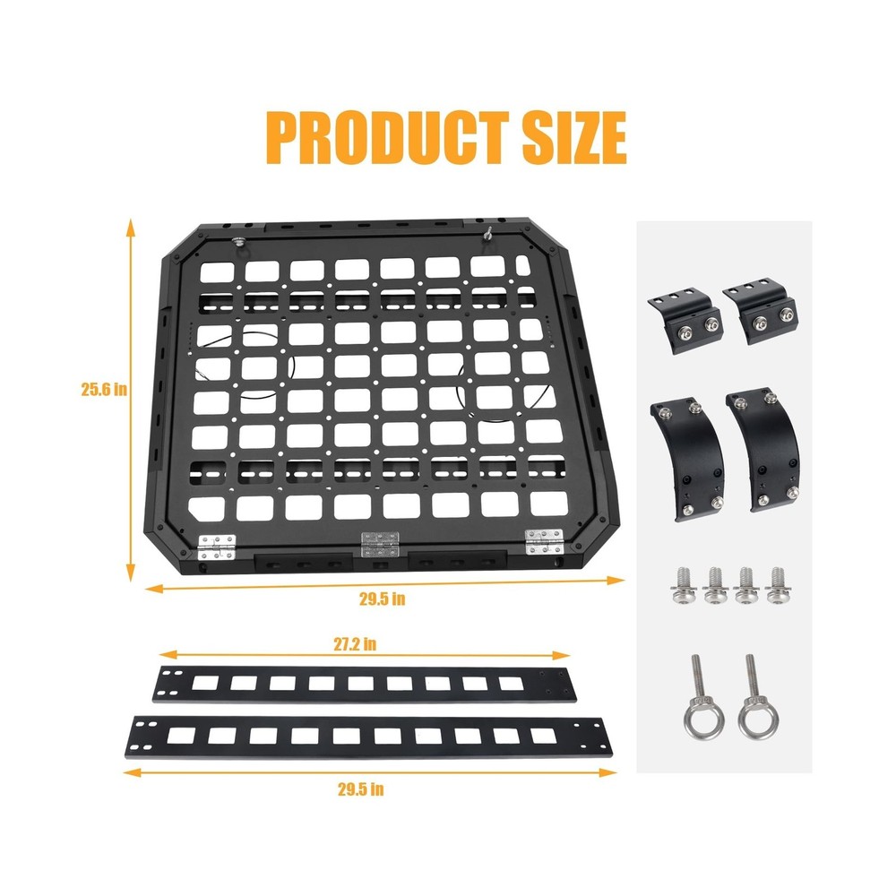 Multifunctional Rear Window Storage Panel Compatible with 2007-2018 Jeep Wran...