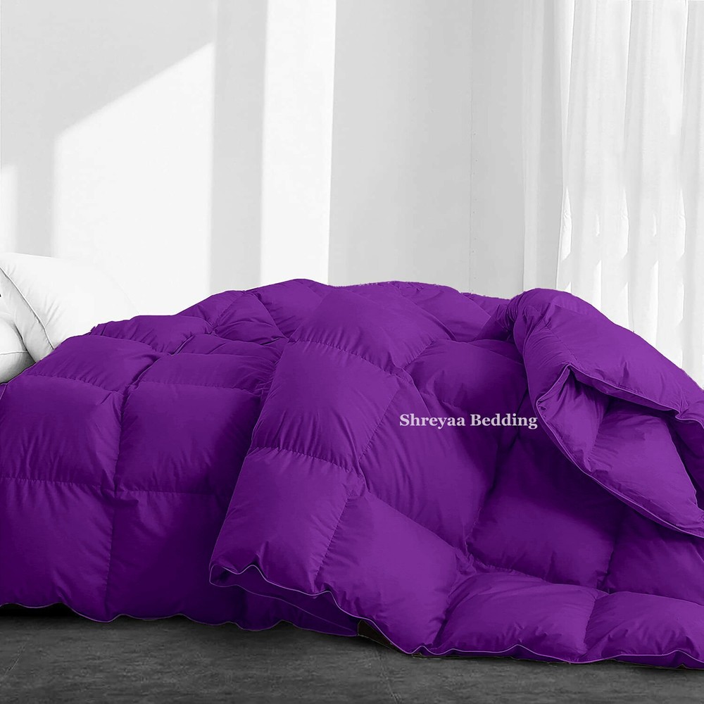 Best Purple Solid Cal King Size Egyptian Cotton Down Alternative Comforter