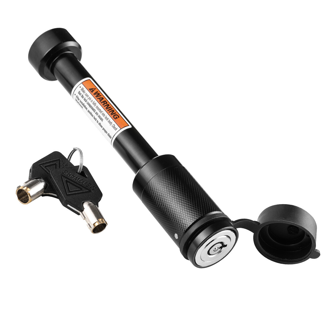 5/8" Black Trailer Hitch Receiver Locking Pin with 2 Keys