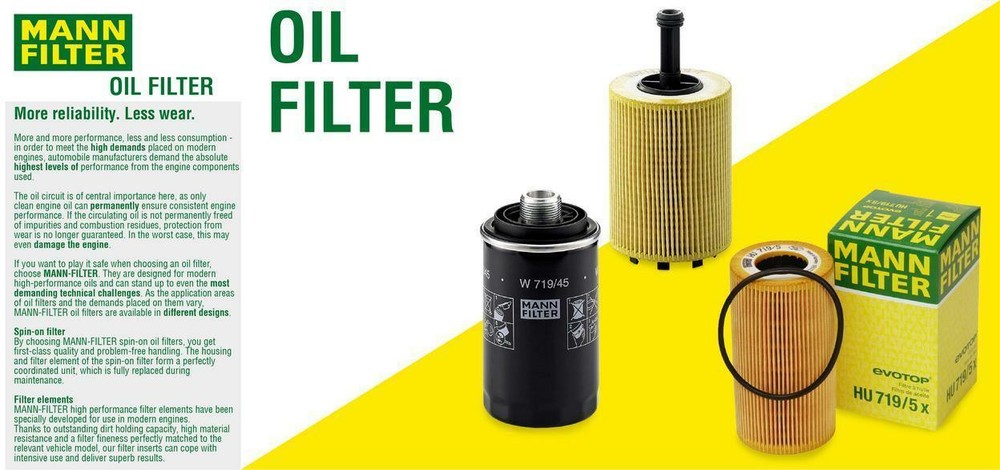 Mann Engine Oil Filter for 2011 BMW 328i