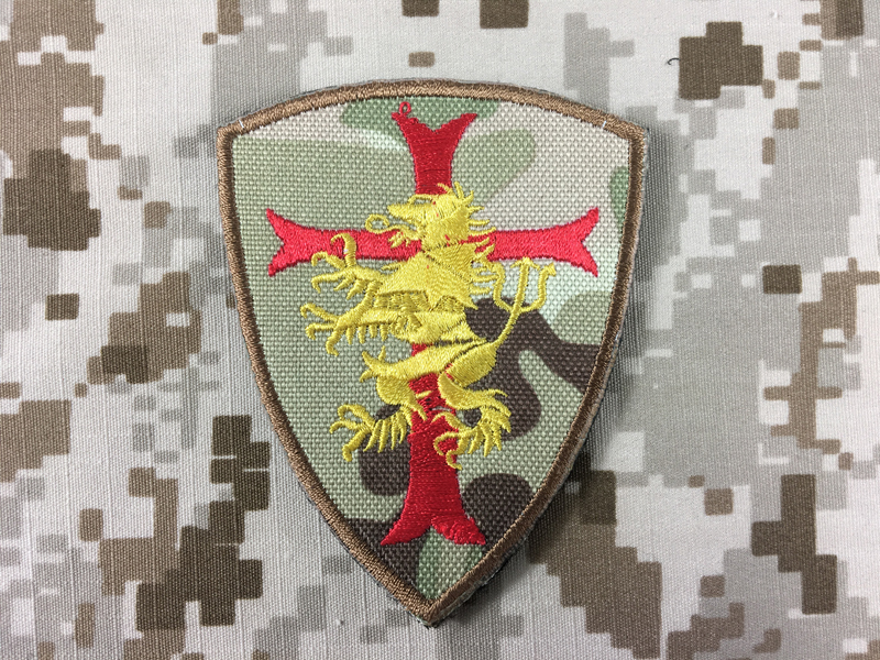 Warrior Devgru Lion Red Cross Crusader Shield Patch (MC) WR-PT01B
