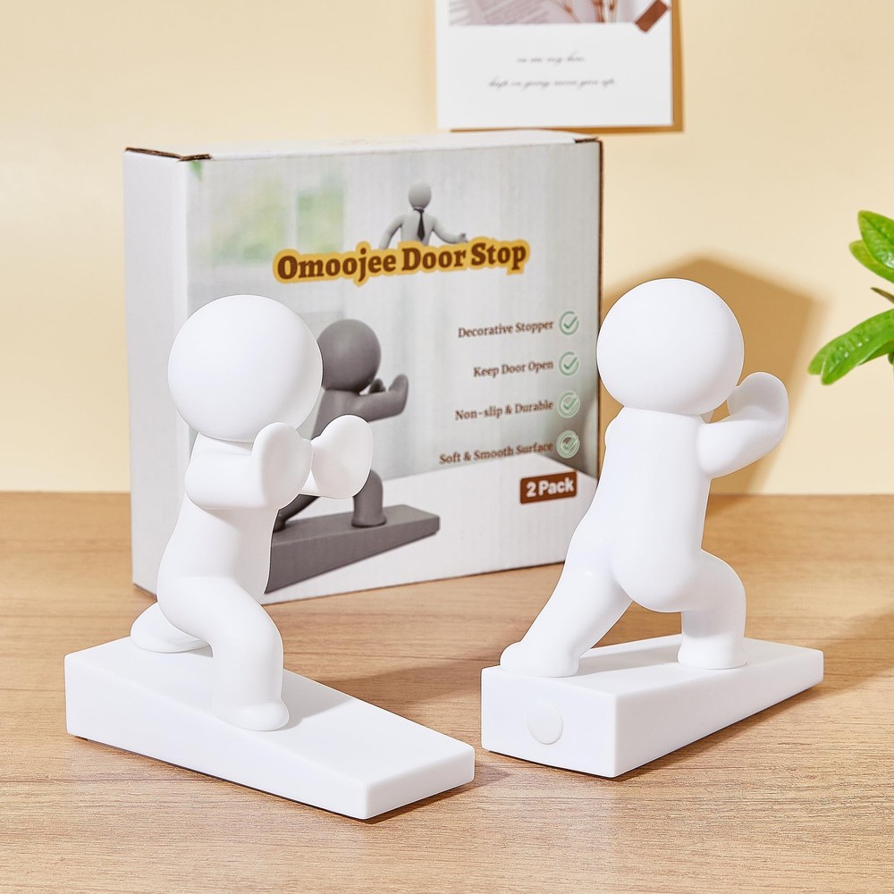 Omoojee Cute Door Stopper, Decorative Stop, Protects Your White +