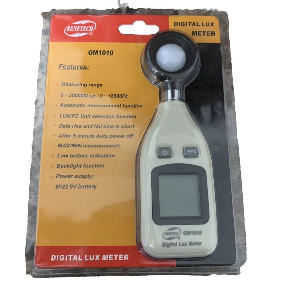 Benetech | Digital LUX Meter | Light Sensor Photometer | Model: GM1010