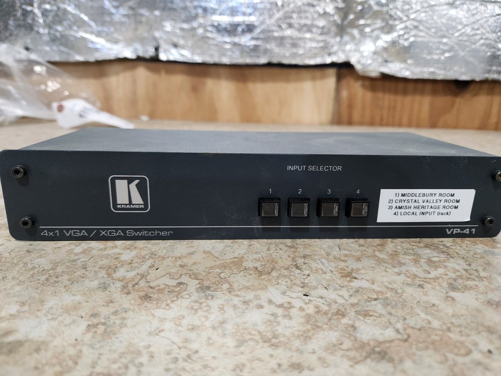 Kramer VP-41 4x1 VGA Video Mechanical Switcher (UNTESTED)