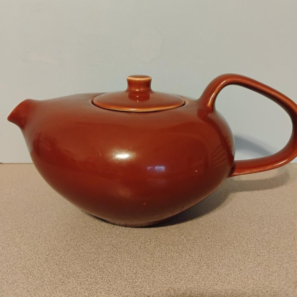 Russel Wright Oneida Vintage Bean Brown Tea Pot MCM