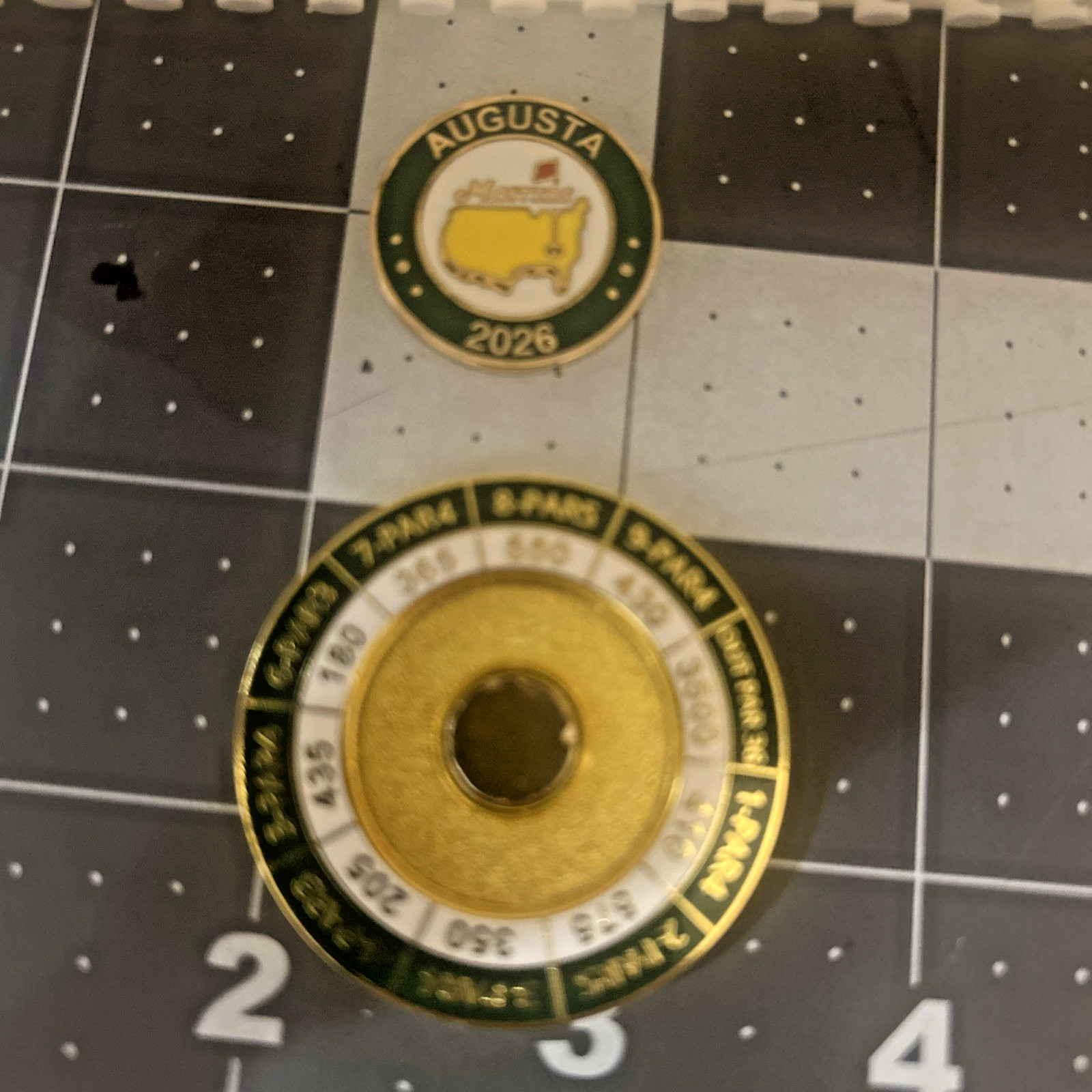 2026 Augusta National Masters Scorecard Golf Ball Marker