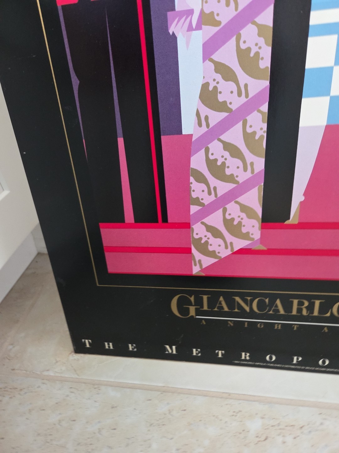 1984 GIANCARLO IMPIGLIA The Met Opera Poster On Board 25" × 30"