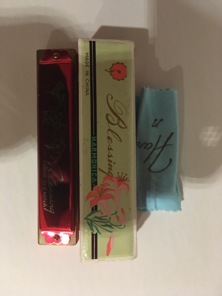 Vintage Blessing Harmonica Made In China with Original Box