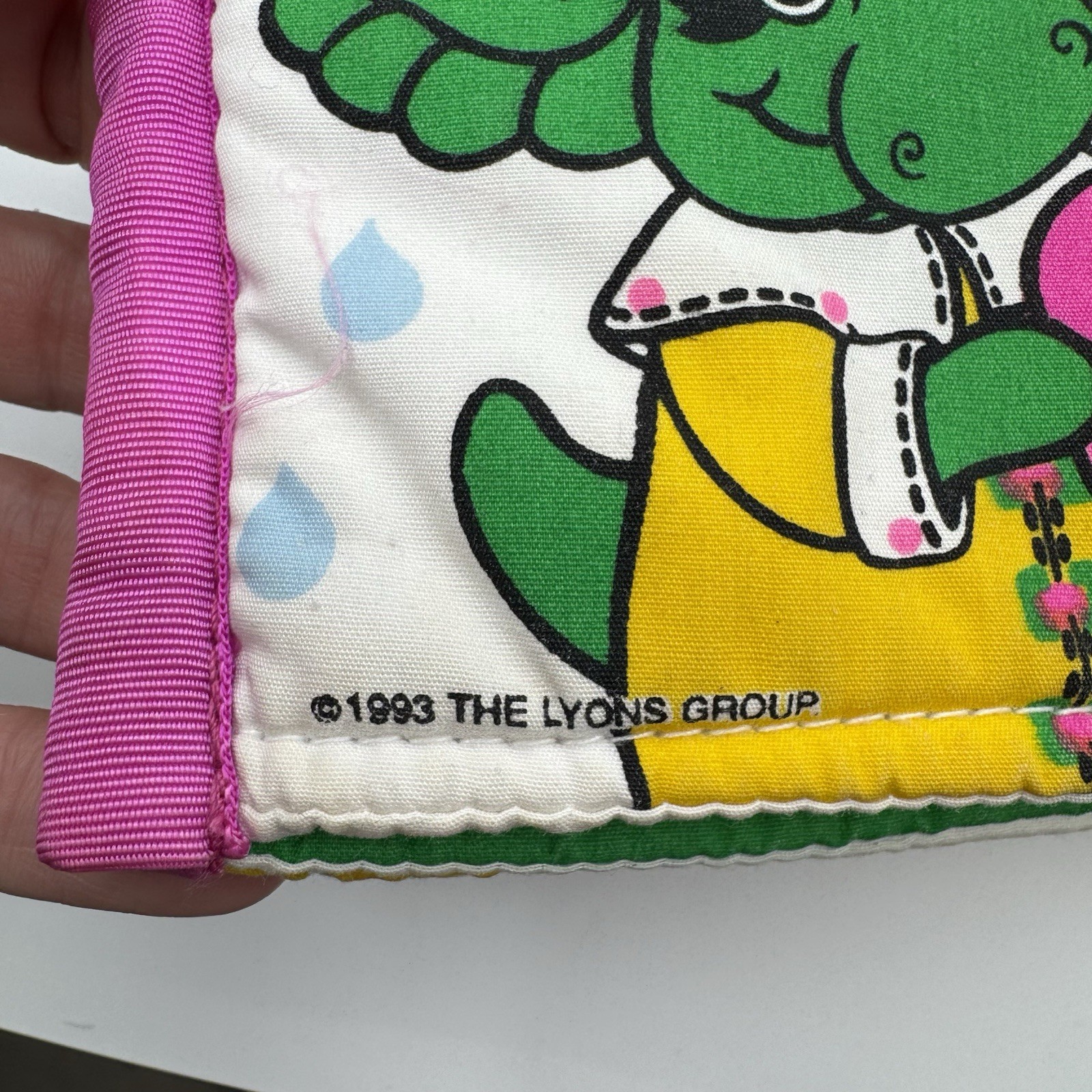 Rare Vintage 1993 Barney & Baby Bop Weather Book Soft Plush Washable