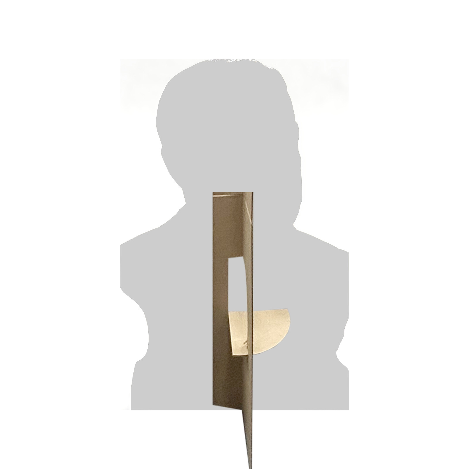 H25955 Theodore Roosevelt Metal Bust Cardboard Cutout, New