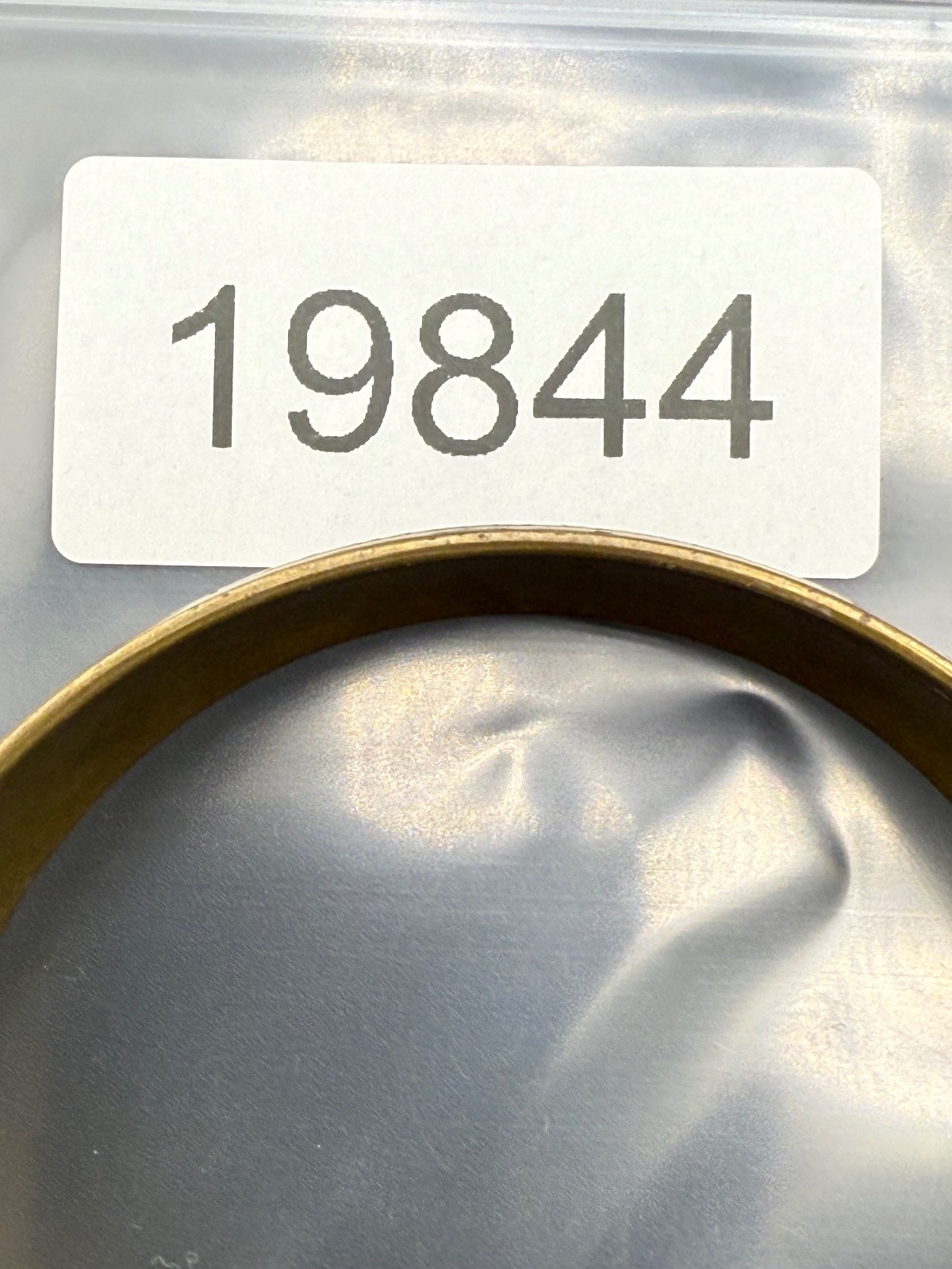 Vintage Engraved Brass Tone Bangle Bracelet 9”