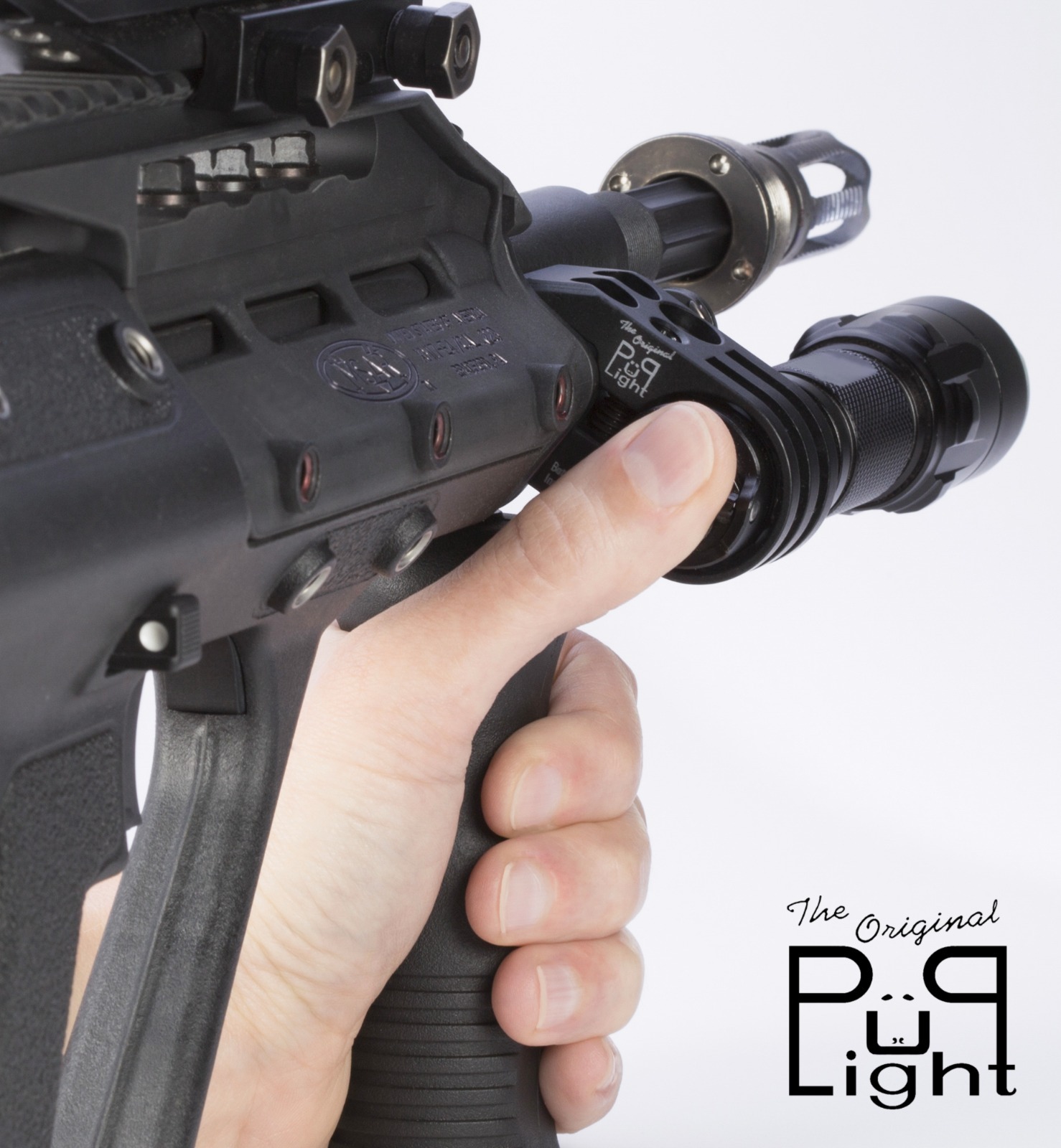 The Original PuP Light Flashlight Mount for Steyr AUG & Microtech MSAR Rifles