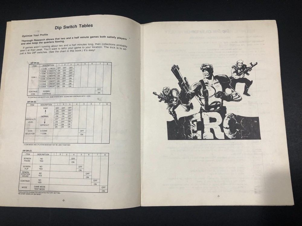 Mercs Arcade Instruction Manual....Capcom