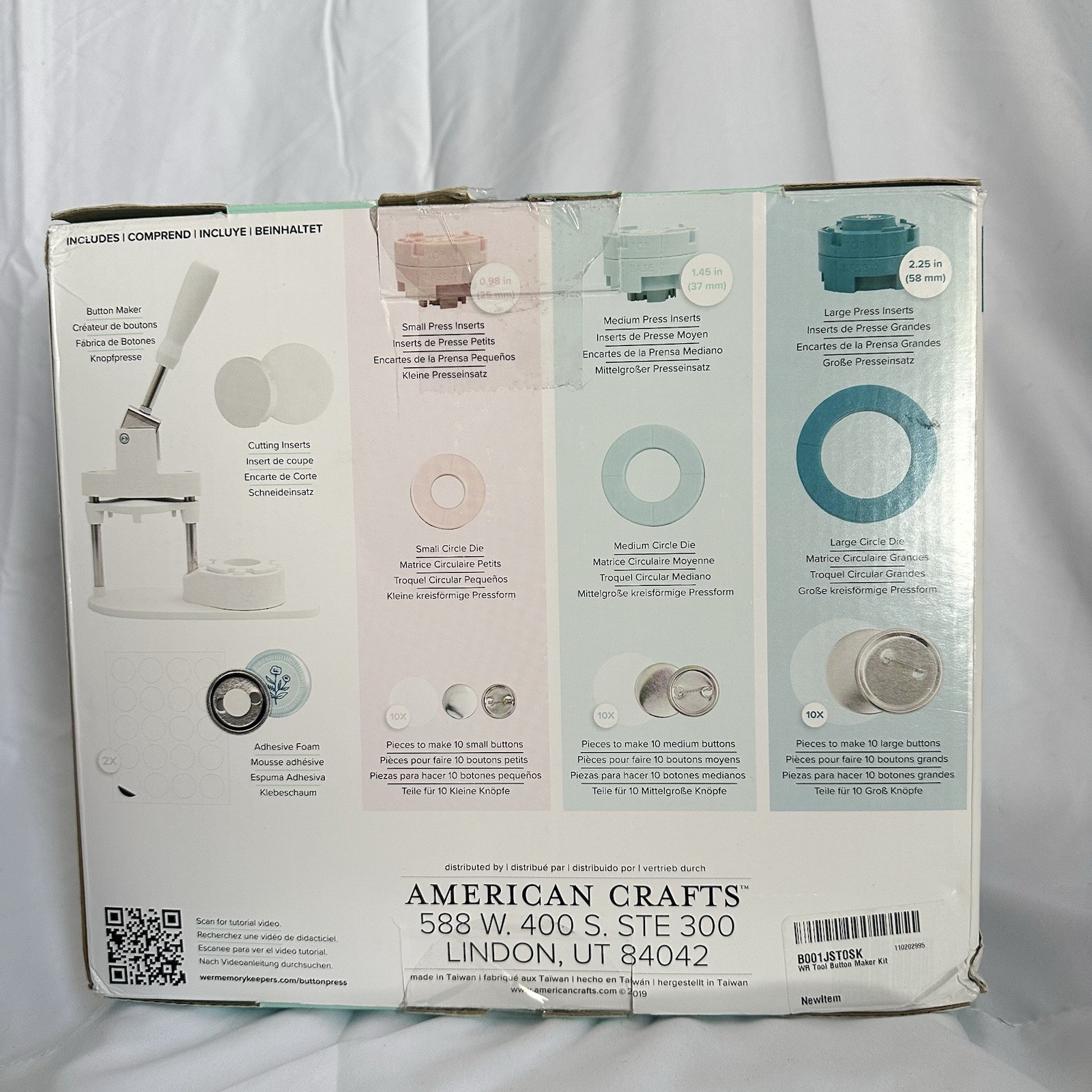 We R Memory Keepers Button Press All-In-One Kit – 3 Size Button Maker