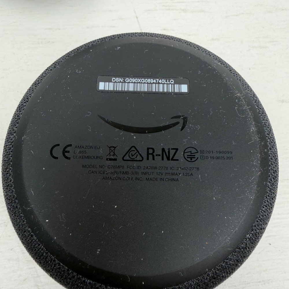 Amazon Echo Dot 3rd Gen Smart Speaker Charcoal C78MP8 with Power Adapter