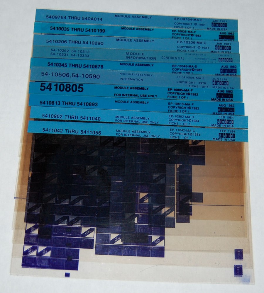 DEC (Digital Equipment Corp) Module Assembly Choice #1, #716-#5413299 Microfiche