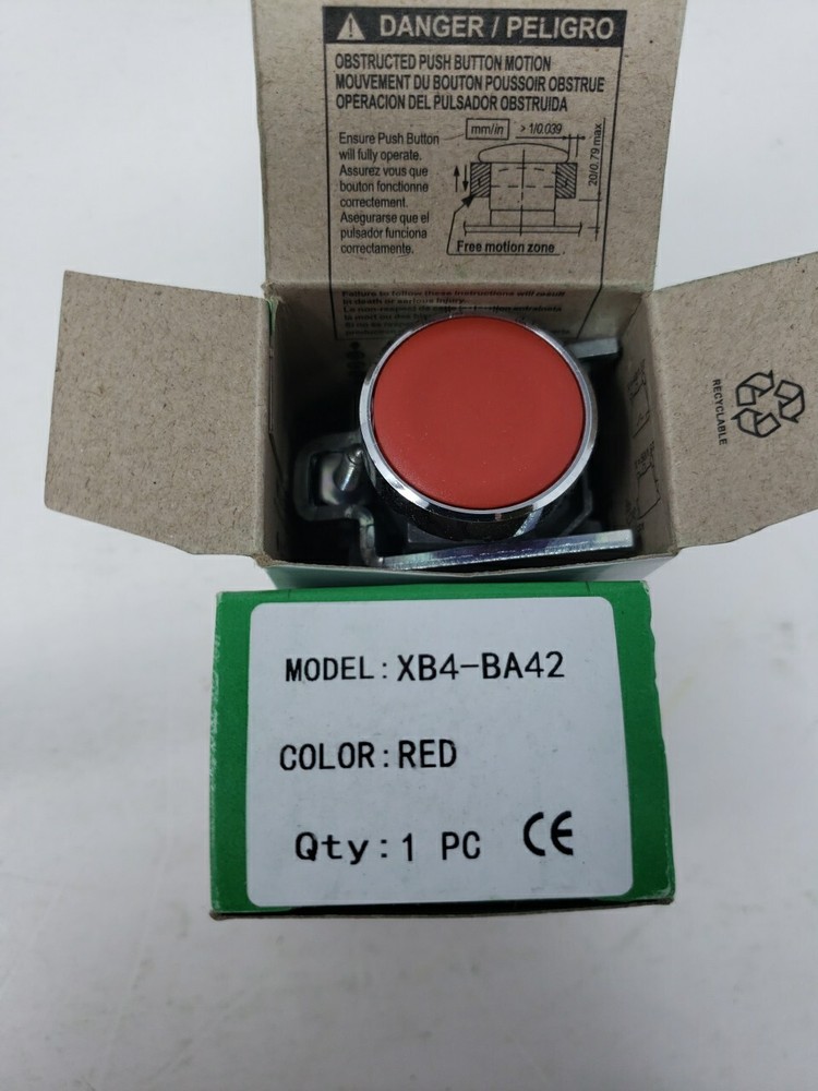 2ct RED XB4-BA42 22mm Push Button