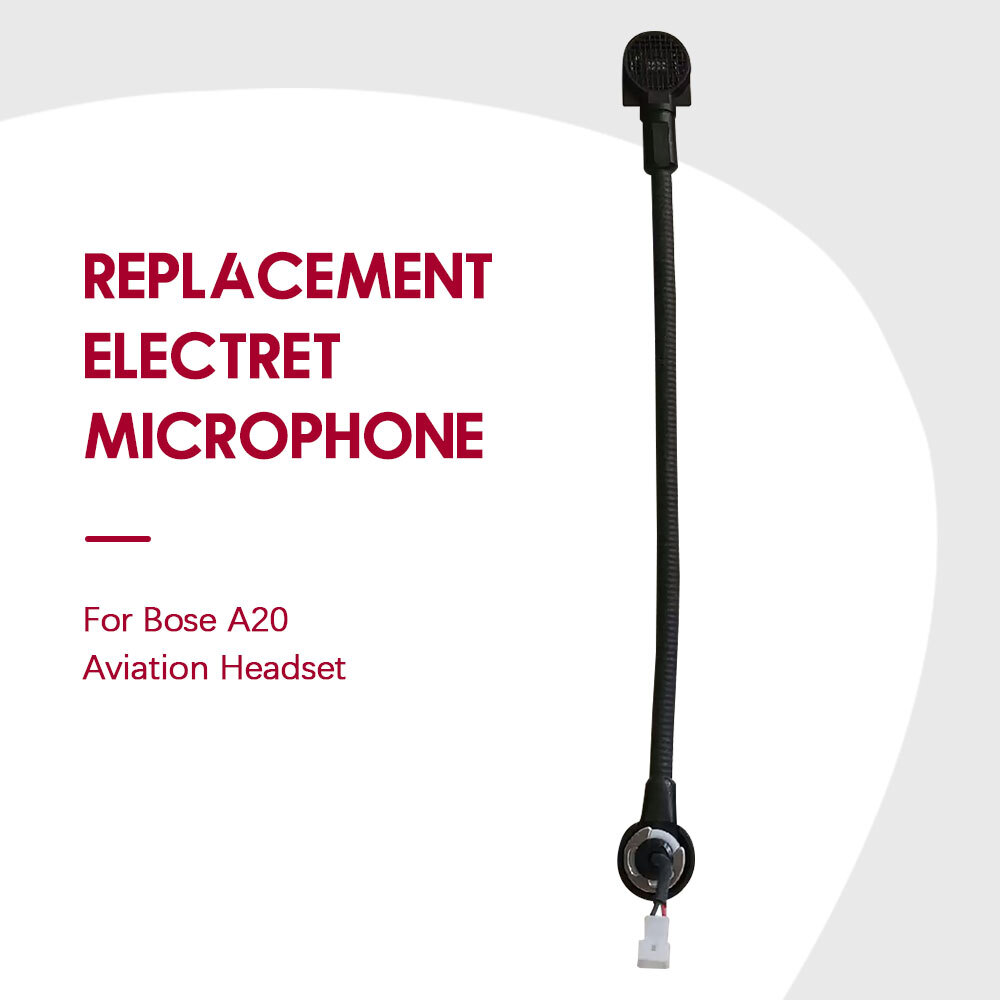 Bose A20 Aviation Headset Microphone replacement Electret High Impedance Boom