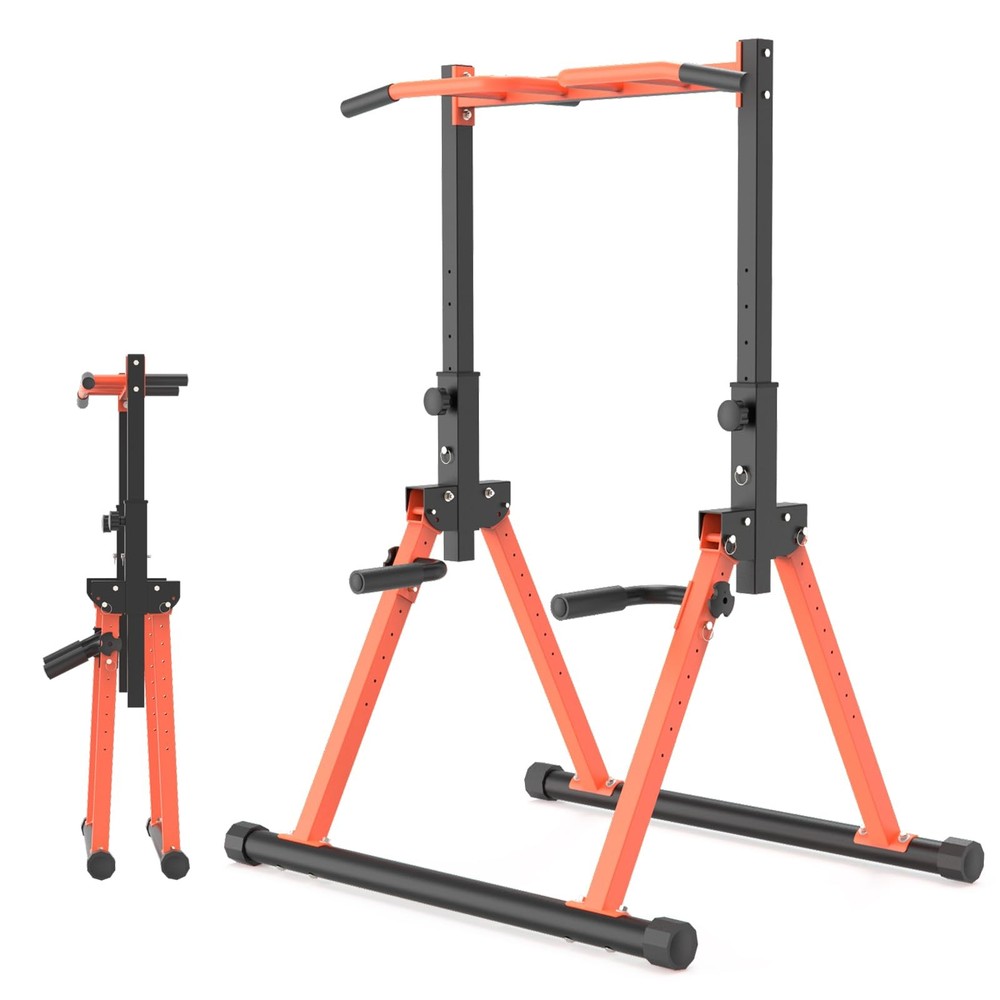 Z ZHICHI Foldable Pull Up Bar Dip Station, adjustable Height Power Tower For ...