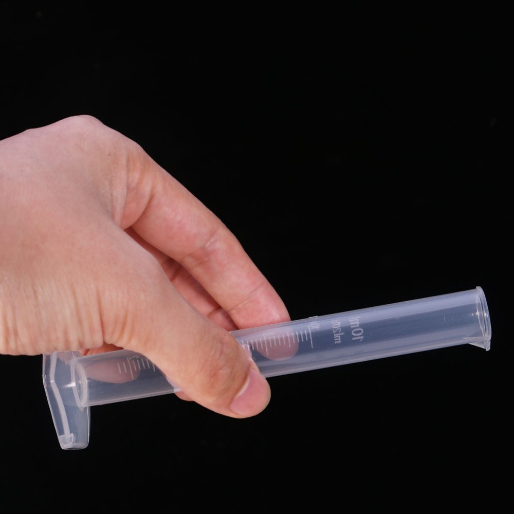 5 Pcs Plastic Measuring Cylinders Transparent With Wide Hexagonal Base For Lab