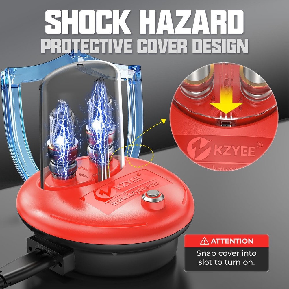 Corded Electric Spark Plug Tester with Safety Shield and Dual-Port Functionality