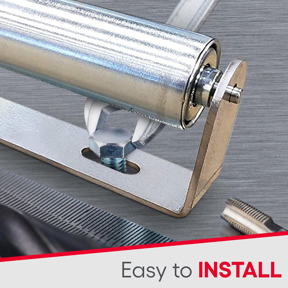 Ultimation Pack of 2 | 16" Long Roller & Bracket Set |1.5" Diameter | Galvanized