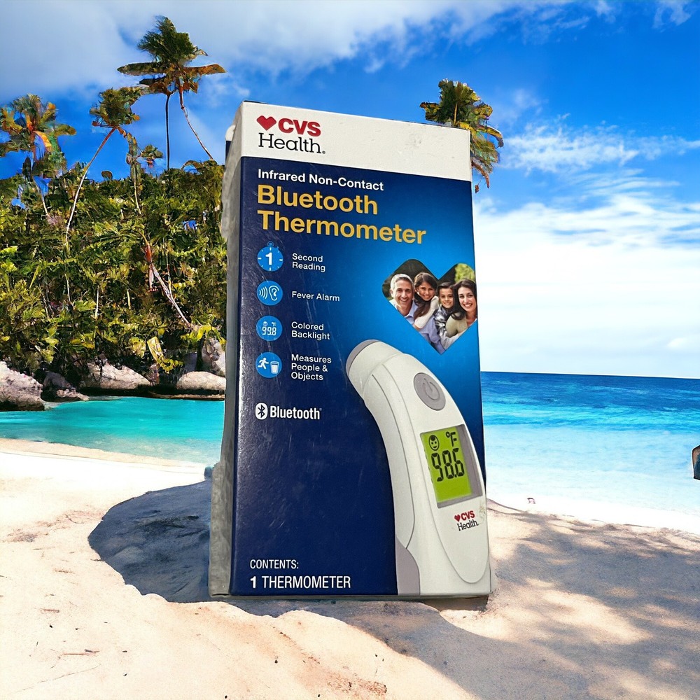 CVS Infrared Non-Contact Bluetooth Thermometer Colored Backlight. Authentic