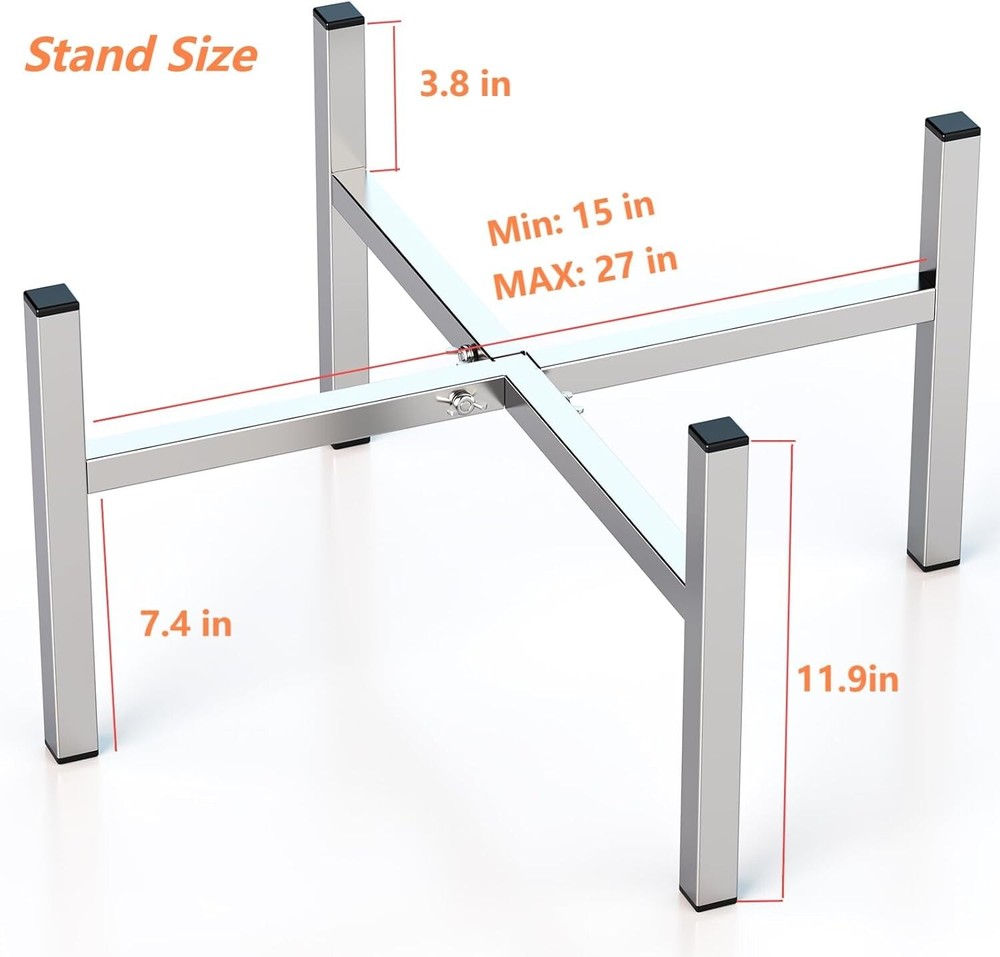 15-27 inch Firepit Stand, Retractable Adjustable Base Firepit Stand