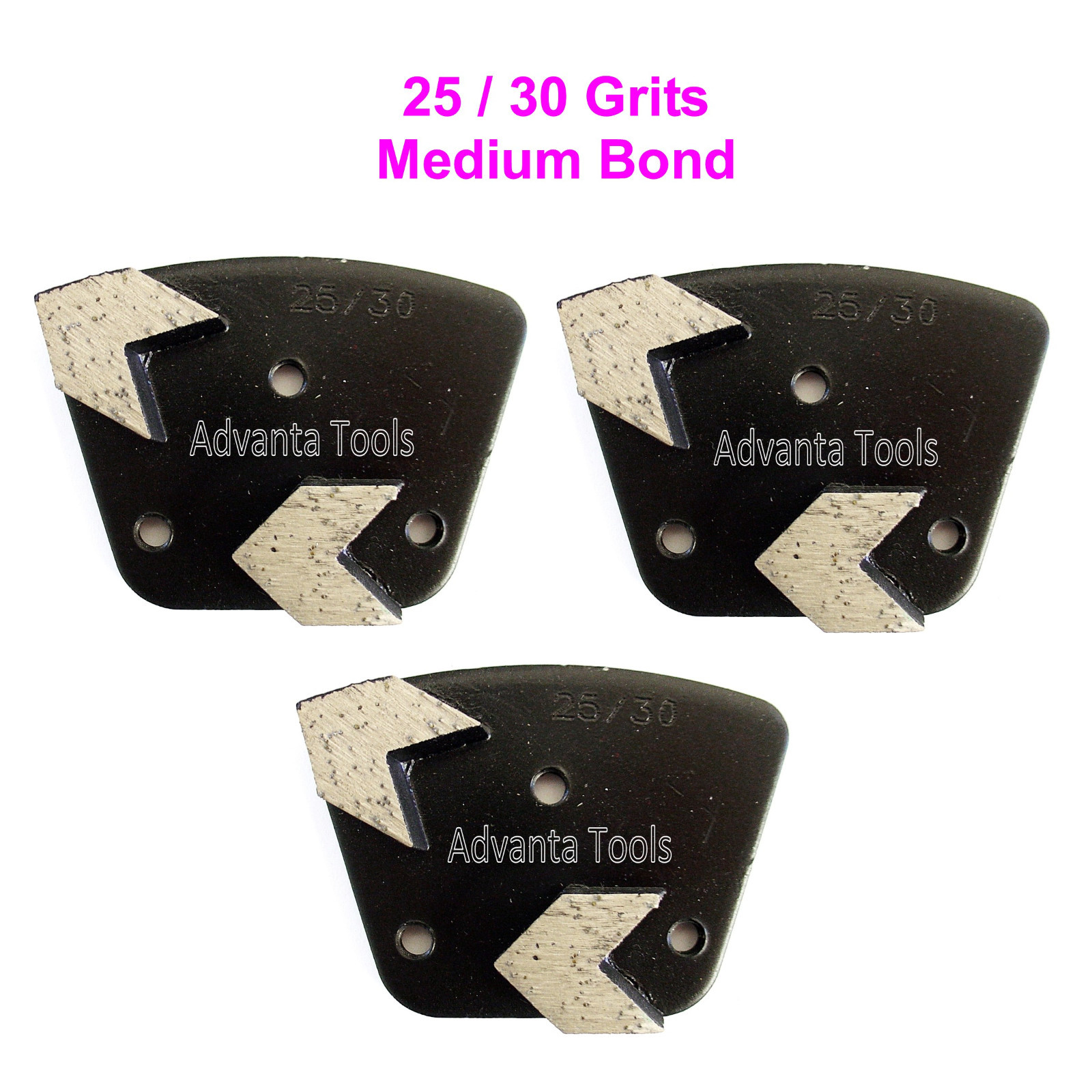 Trapezoid Arrow Seg Grinding Shoe / Disc / Plate - Medium Bond - 25/30 Grit