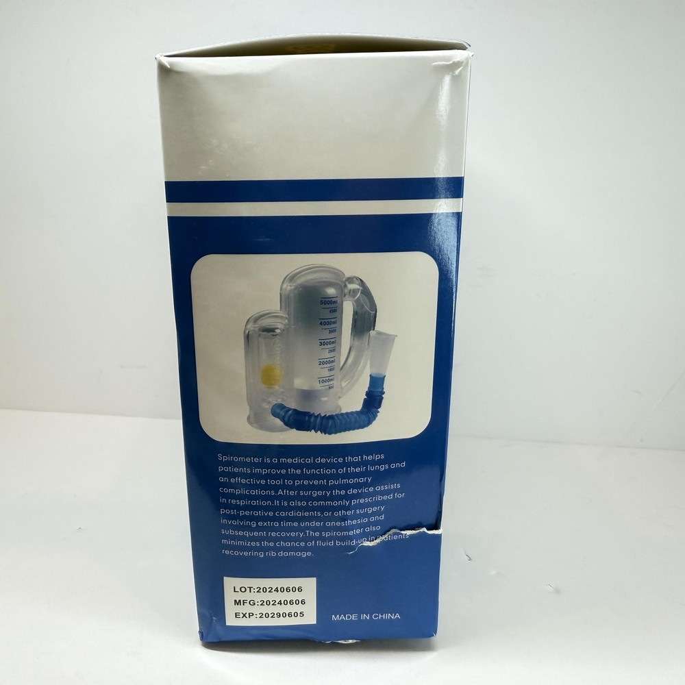 Breathing Exercise Incentive Spirometer 5000ml Lung Capacity Trainer Device
