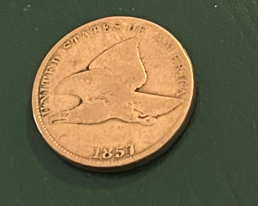 1857 Flying Eagle cent VG, nice coin !