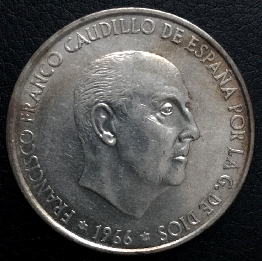 🇪🇸🇪🇸  SPAIN 1966 *70*  100 PESETAS / ERROR *7.0* DOT ON DATE 🇪🇸🇪🇸