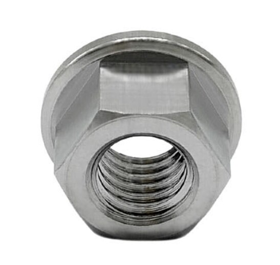 Rison Titanium Flanged Nuts Hex Nut Titanium Flange Sprocket Nut M3-M12 Nut 1PCS