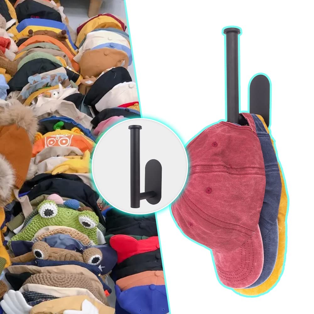 3 Pcs Hat Rack for Baseball Caps, Multi-Function Hat Storage Organizer Hanger...