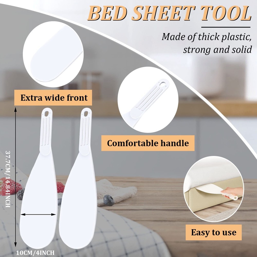 Mattress Lifter Bed Sheet Tool 2 Pcs Extra Long Bed Making Tucking Paddle