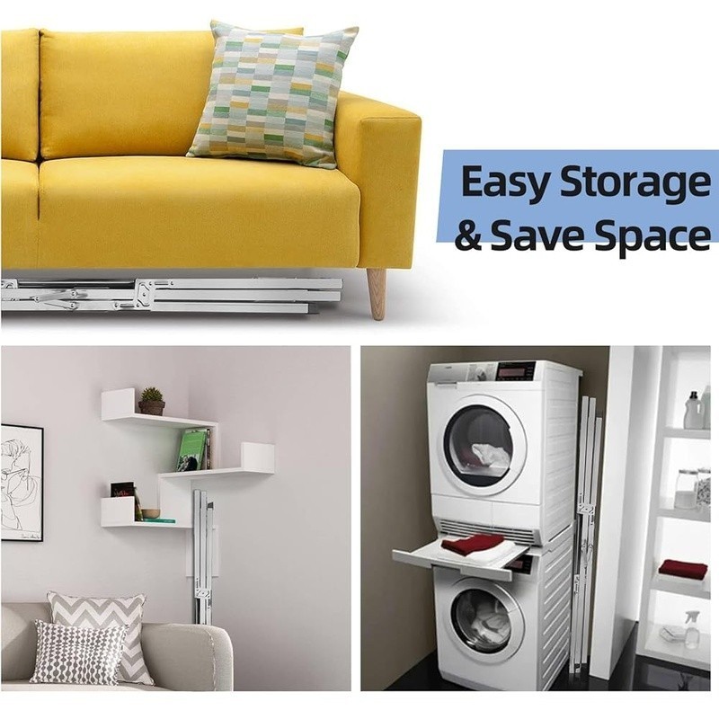 Adjustable Stainless Steel Folding Clothes Drying Rack Space Saver Laundry Stand
