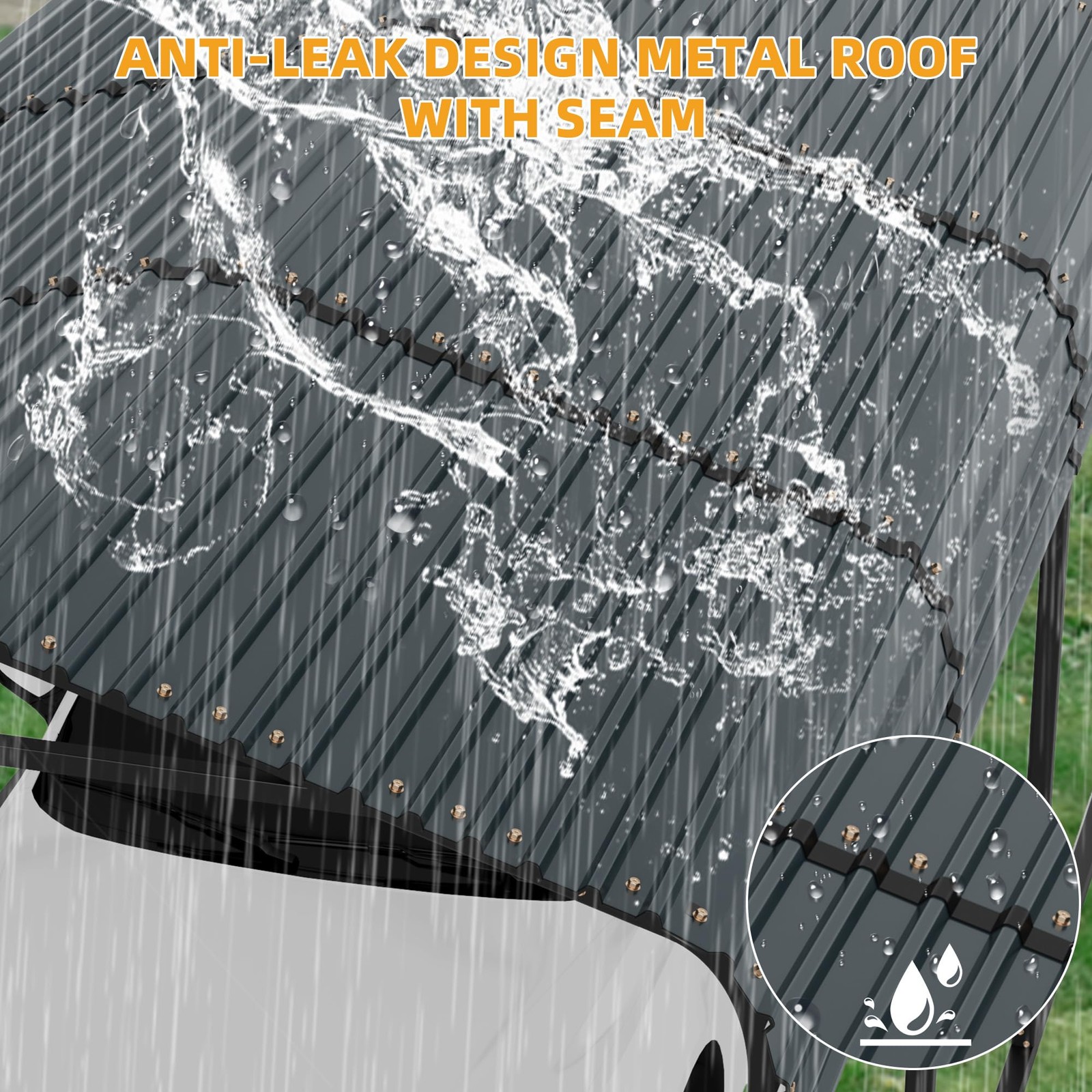 10'x15' Metal Carport, Heavy Duty Galvanized Steel Roof Canopy Car Shelter Truck