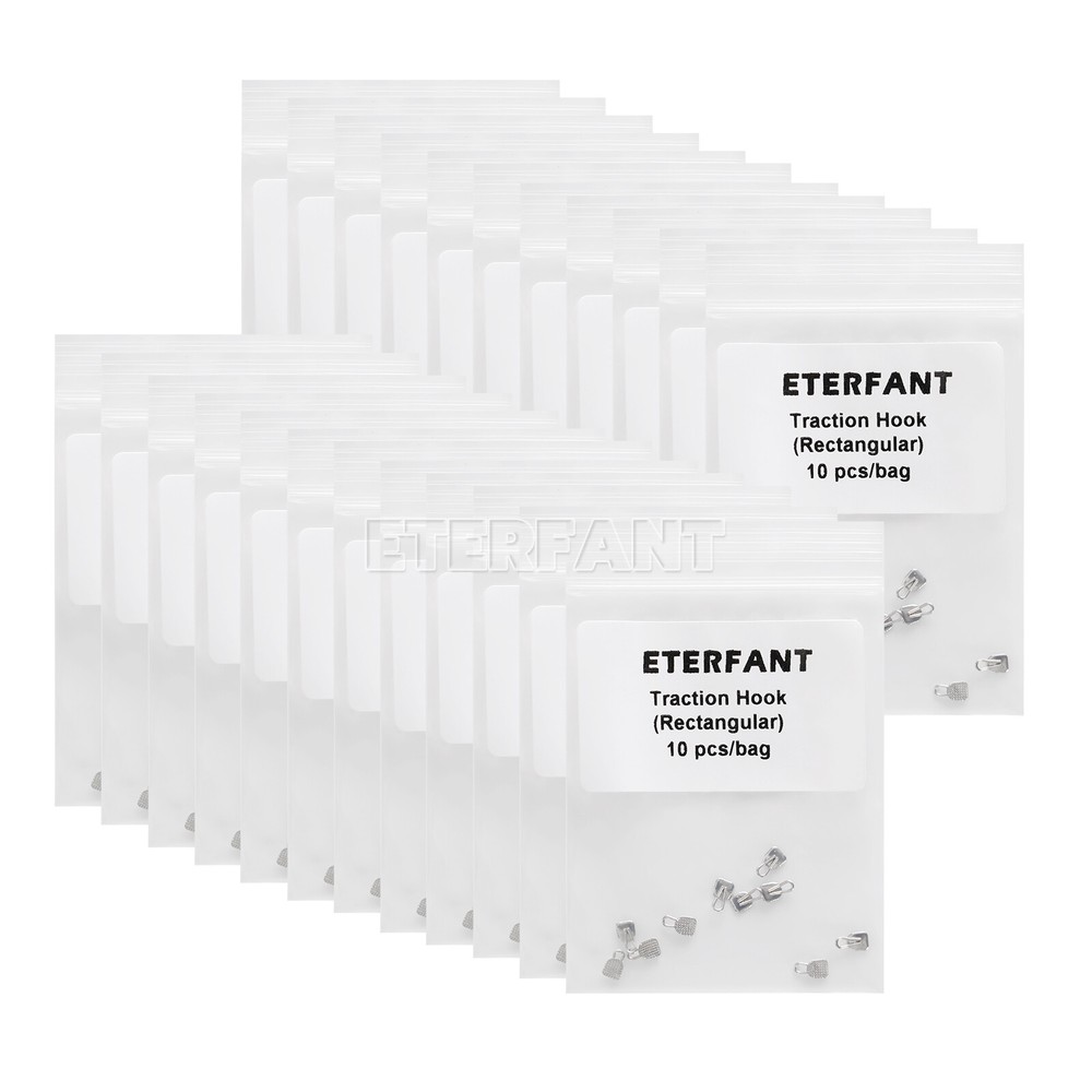 5xETERFANT Dental Orthodontic Lingual Buttons Traction Hook Bondable Rectangular